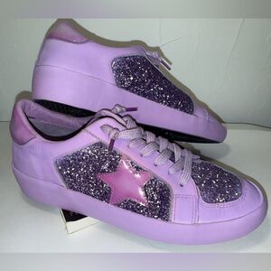 Vintage Havana Lavender Pink Glitter Star Sneakers